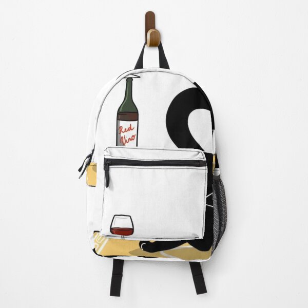 Item preview, Funny Black Cat Yoga Wine Balance designed and sold by Pink Chaos Club.