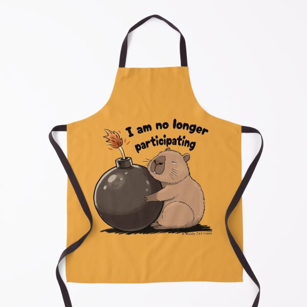 Item preview, Funny Capybara No Longer Participating designed and sold by Moody Critters.