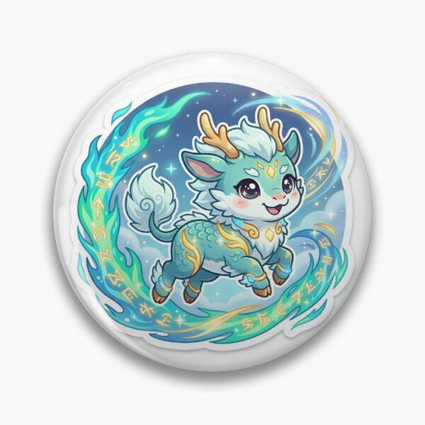 Item preview, Cute Qilin Sticker Chibi Anime Mythical Creature Lover designed and sold by uegi.