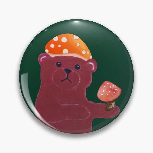 Item preview, Mushroom Loving Funny Bear designed and sold by glowvim.