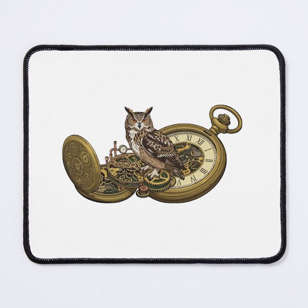 Item preview, Eurasian Eagle Owl Vintage Steampunk Pocket Watch designed and sold by ArcApparel2020.
