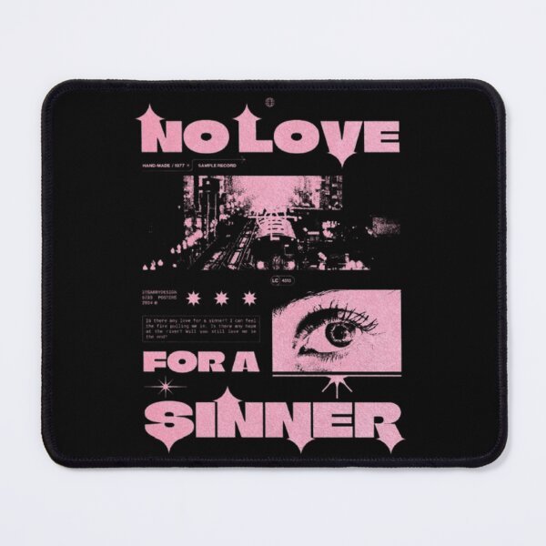 Item preview, No Love For A Sinner Pink Cyber Grunge Poster designed and sold by SarvynStudio.