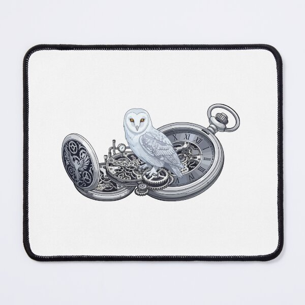 Item preview, Barn Owl Gothic Silver Clockwork Pocket Watch designed and sold by Arc2020.