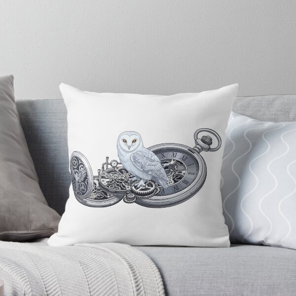 Item preview, Barn Owl Gothic Silver Clockwork Pocket Watch designed and sold by ArcApparel2020.