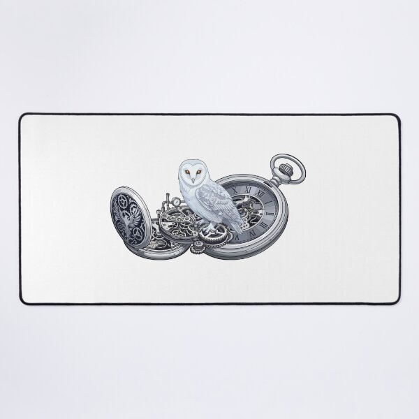 Item preview, Barn Owl Gothic Silver Clockwork Pocket Watch designed and sold by ArcApparel2020.
