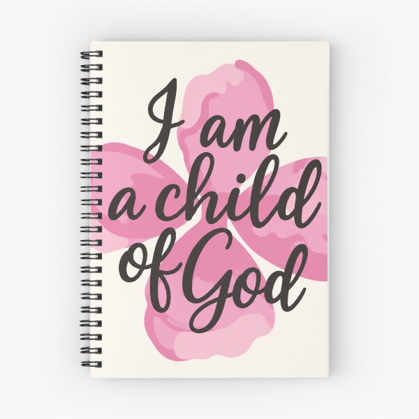 Item preview, I Am a Child of God Christian Floral Typography Illustration designed and sold by minbadesign.