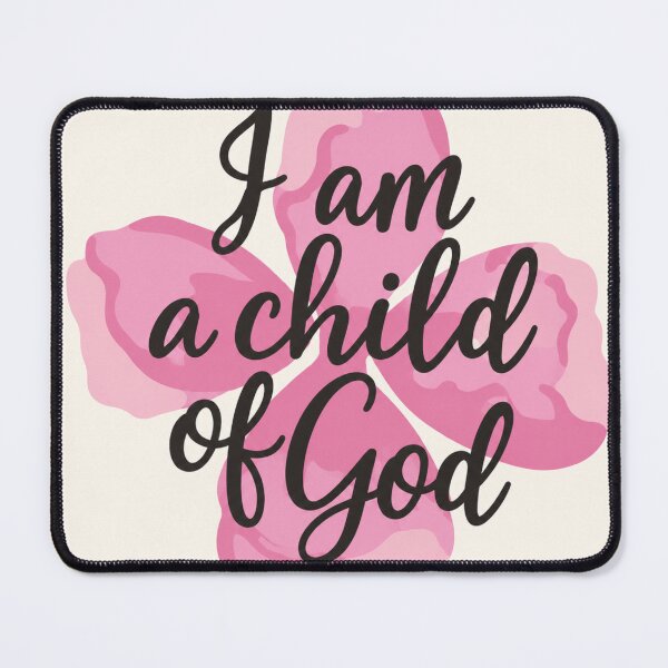 Item preview, I Am a Child of God Christian Floral Typography Illustration designed and sold by minbadesign.