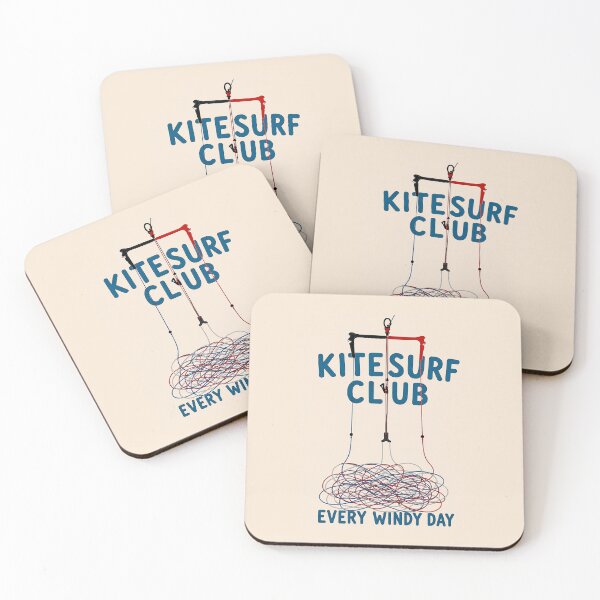 Aperçu de l'œuvre Club de kitesurf - Affiche vintage de plage « Every Windy Day » créée et vendue par Islabonita..