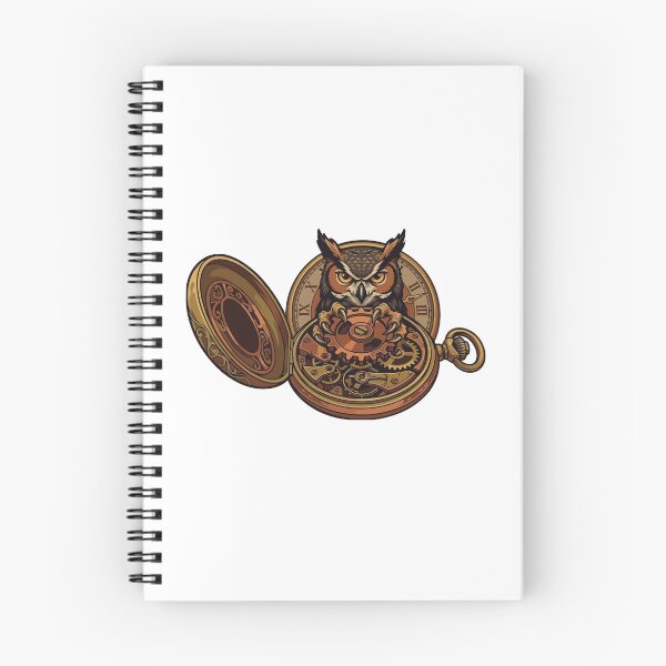 Item preview, Great Horned Owl Heavy Copper Steampunk Clock designed and sold by ArcApparel2020.