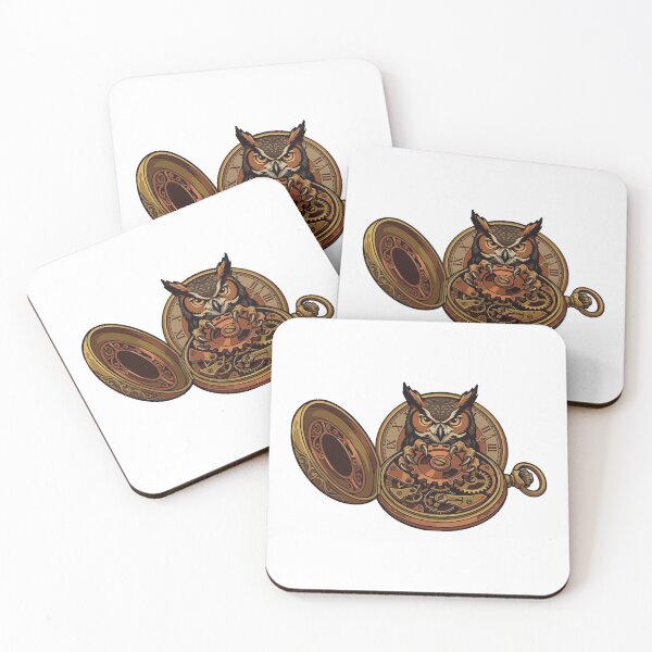 Item preview, Great Horned Owl Heavy Copper Steampunk Clock designed and sold by Arc2020.