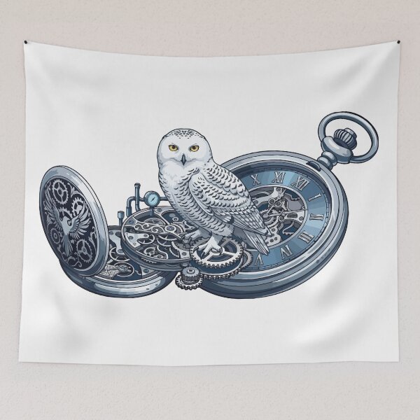 Item preview, Snowy Owl Mechanical Winter Steampunk Timepiece designed and sold by ArcApparel2020.