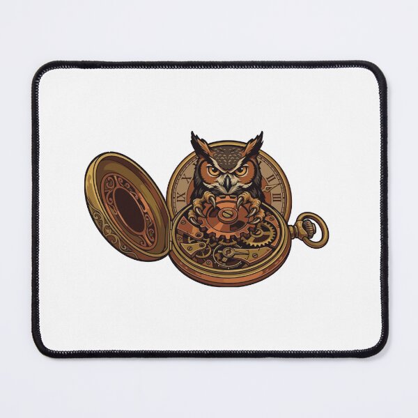 Item preview, Great Horned Owl Heavy Copper Steampunk Clock designed and sold by ArcApparel2020.
