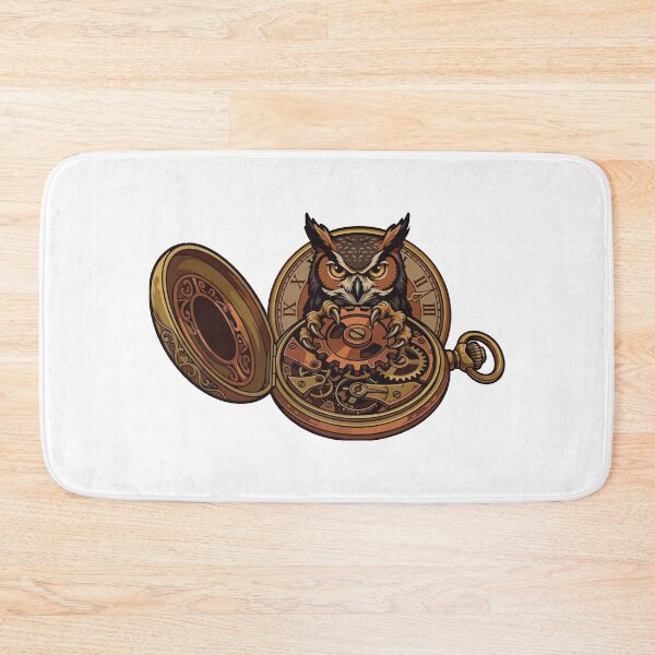 Item preview, Great Horned Owl Heavy Copper Steampunk Clock designed and sold by ArcApparel2020.