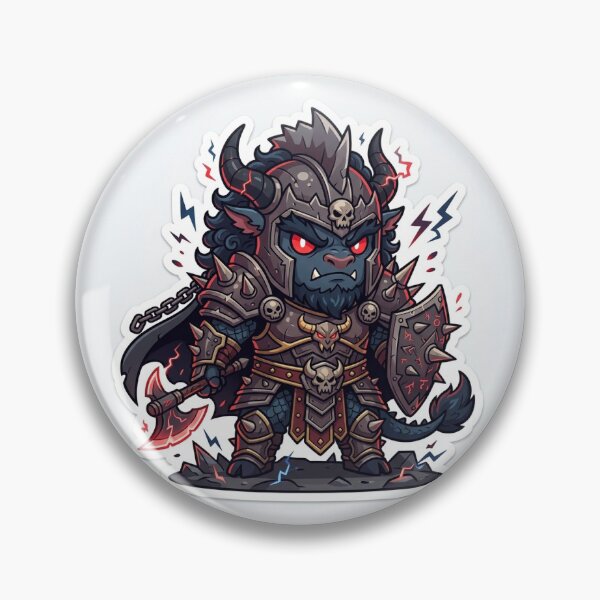 Item preview, Chibi Dark Demon Knight Warlord Anime Sticker designed and sold by uegi.