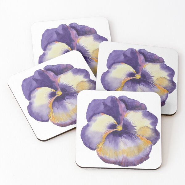 Item preview, Watercolor Pansy Purple Yellow designed and sold by AquaPixelFusion.