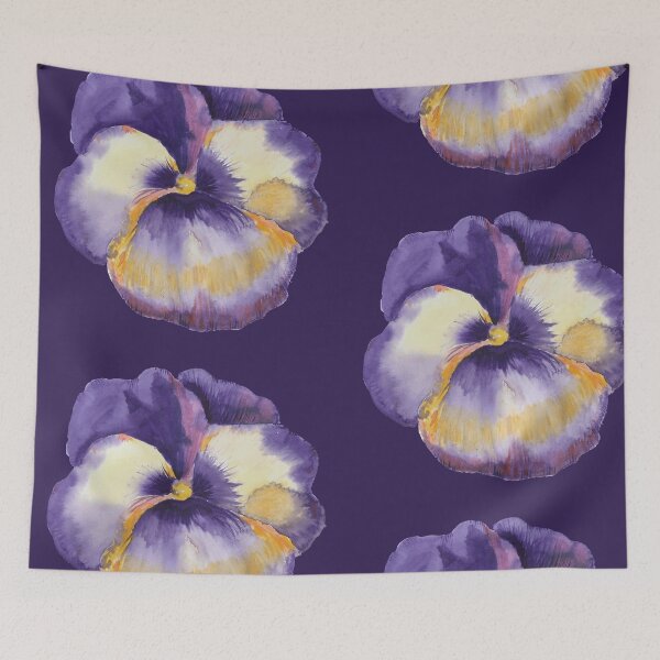 Item preview, Watercolor Pansy Purple Yellow designed and sold by AquaPixelFusion.