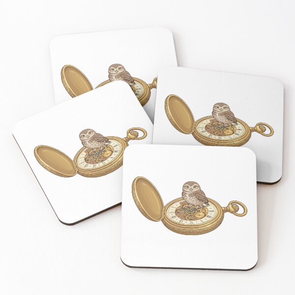 Item preview, Burrowing Owl Delicate Gold Pocket Watch Gears designed and sold by Arc2020.