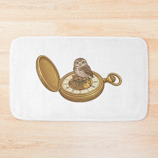Item preview, Burrowing Owl Delicate Gold Pocket Watch Gears designed and sold by ArcApparel2020.