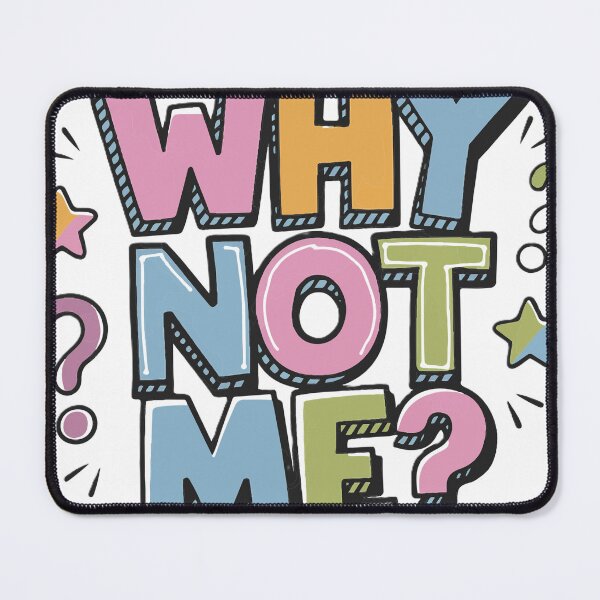 Item preview, Why Not Me? Motivational Typography Illustration designed and sold by ArhaanFashions.
