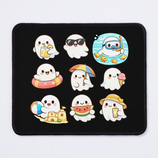 Item preview, Summer Ghost Sticker Pack Cute Spooky Beach Vacation Holiday Fun Design designed and sold by Artycom.