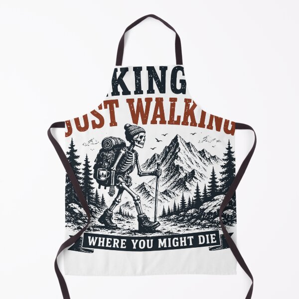 Item preview, Hiking Is Just Walking Funny Skeleton Adventure designed and sold by TeeVerse27.