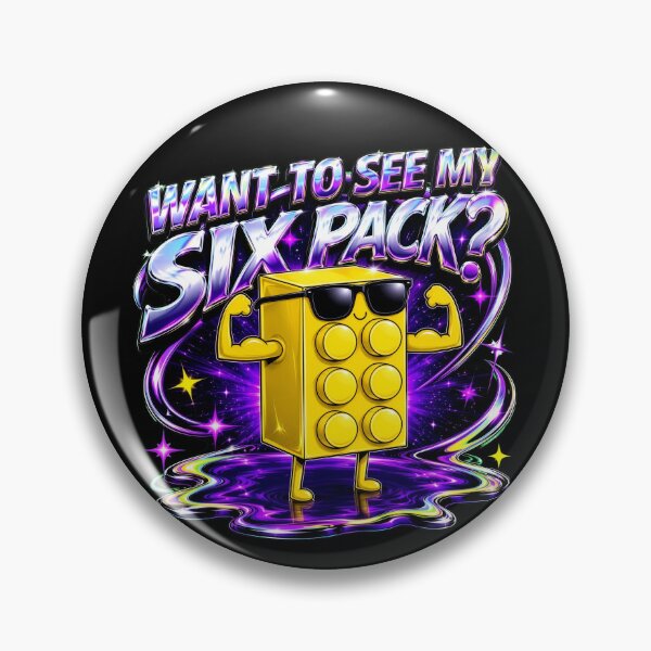 Item preview, Want To See My Six Pack Funny Gym Toy Brick Retro Neon designed and sold by Vermanartist.