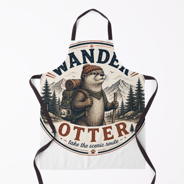 Item preview, Wander Otter Nature Trail Adventure Badge Design designed and sold by TeeVerse27.