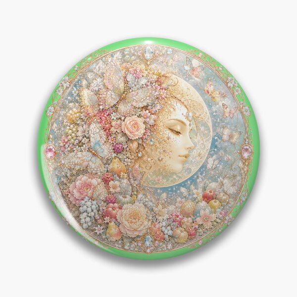 Item preview, Moon Butterfly Orchard – Art Nouveau Celestial Fruit Goddess designed and sold by sunbowjp stadio.