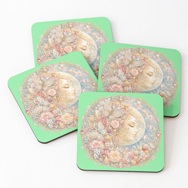 Item preview, Moon Butterfly Orchard – Art Nouveau Celestial Fruit Goddess designed and sold by sunbowjp stadio.