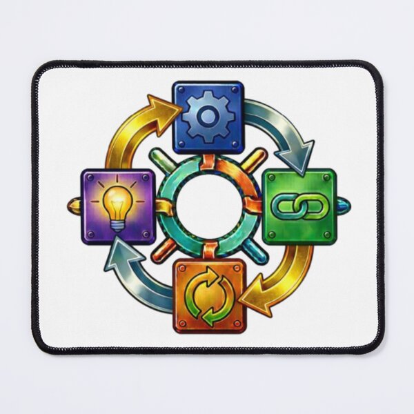 Item preview, Create Refine Repeat Grow - Motivational Growth Cycle Icon Wall Art designed and sold by Be-You-Vibes.