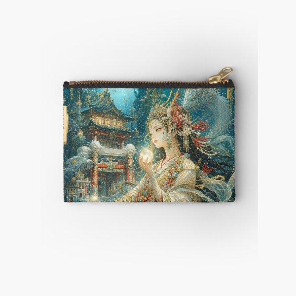 Item preview, Toyotama-hime Keeper of the Ocean Pearls | Japanese Mythology Goddess & Dragon Art designed and sold by Stoneflower-Art.