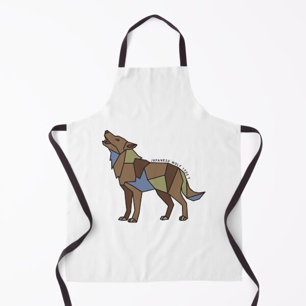 Item preview, Geometric Japanese Wolf - Slate Blue Accent designed and sold by AnimalsKnowAll.