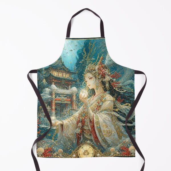 Item preview, Toyotama-hime Keeper of the Ocean Pearls | Japanese Mythology Goddess & Dragon Art designed and sold by Stoneflower-Art.