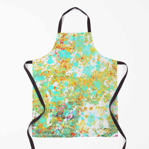 Item preview, Abstract paint splatter background with bright turquoise dots designed and sold by Rue Market.