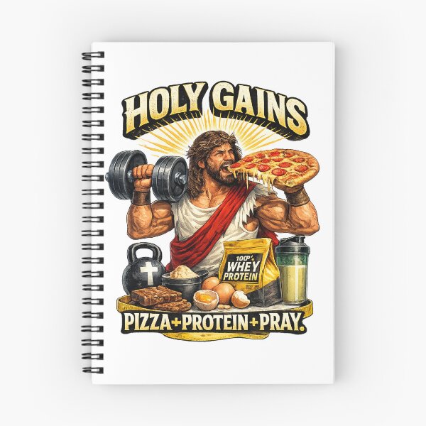 Item preview, Holy Gains - Pizza, Protein, Pray designed and sold by AllThePixels.