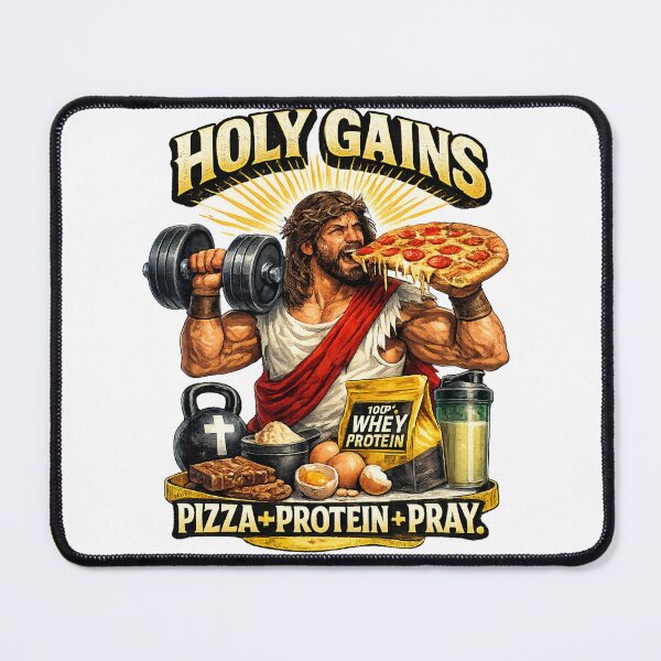Item preview, Holy Gains - Pizza, Protein, Pray designed and sold by AllThePixels.