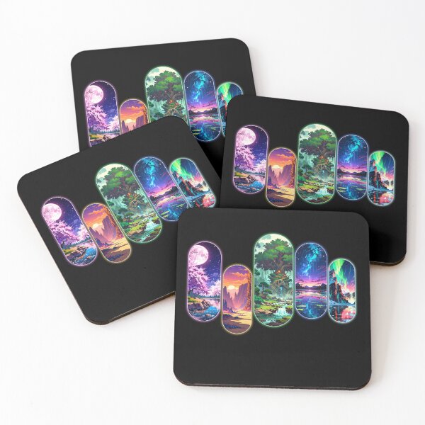 Item preview, Fantasy Anime Landscapes - Capsule Aesthetic Art designed and sold by GlitchZen.