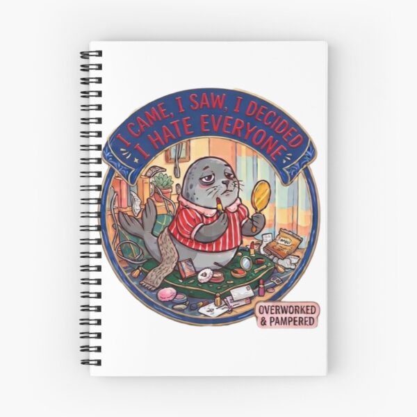 Item preview, Overworked and Pampered Seal Sticker - Funny Sarcastic Animal Meme designed and sold by Fatomfatom.
