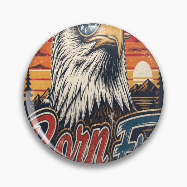 Item preview, Born Free Patriotic Eagle Vintage Design designed and sold by Fable-Fit.
