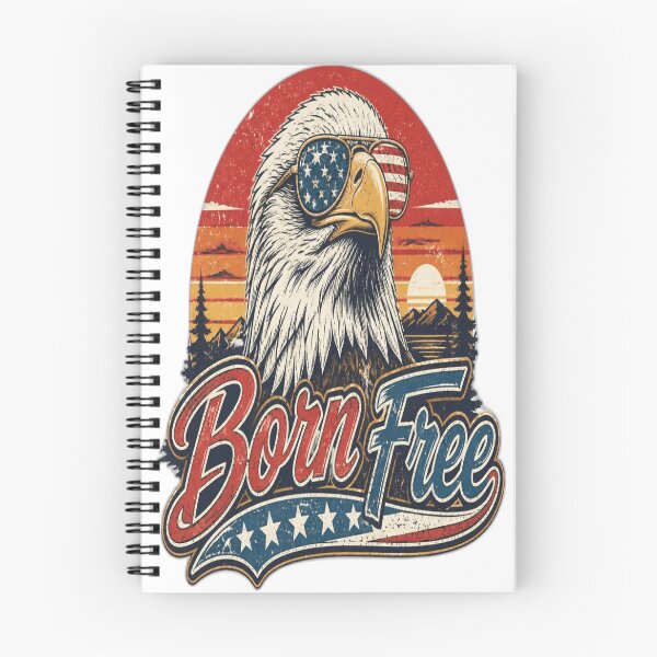 Item preview, Born Free Patriotic Eagle Vintage Design designed and sold by Fable-Fit.