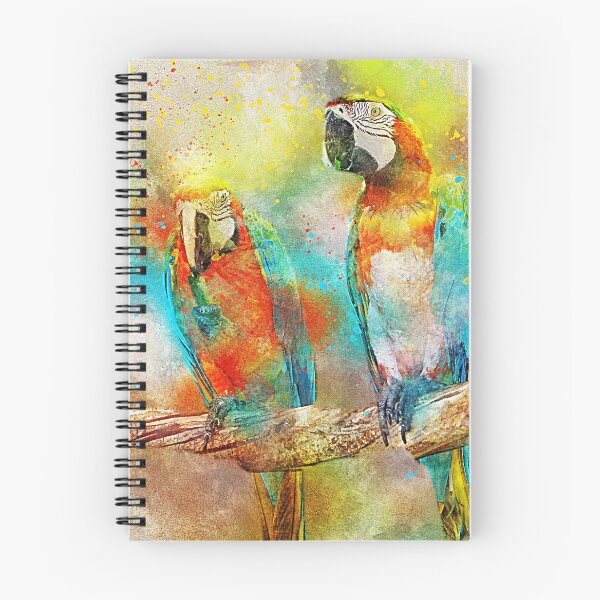 Item preview, Colorful Tropical Macaw Parrots Watercolor Art designed and sold by ArhaanFashions.