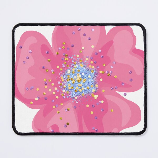 Item preview, Pink Glitter Flower Botanical Floral Illustration designed and sold by minbadesign.