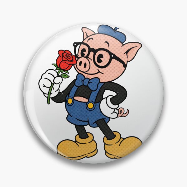 Item preview, Sticker - Decal - Charming Pig in Blue Beret designed and sold by ForeverPrintsOK.