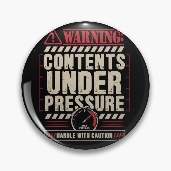 Item preview, Warning: Contents Under Pressure | Funny Burnout & Overthinking Design designed and sold by 1timelab.