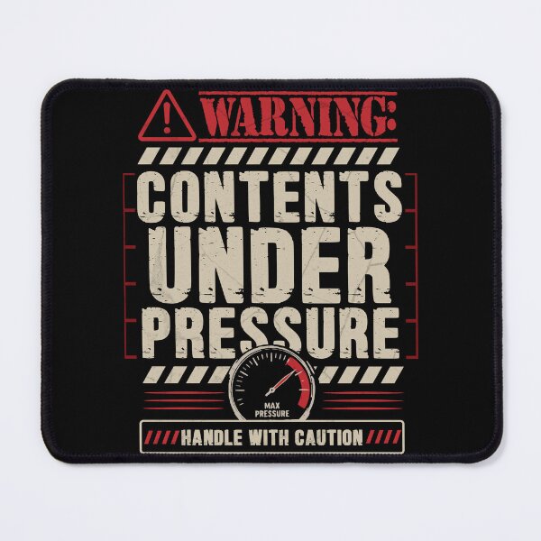 Item preview, Warning: Contents Under Pressure | Funny Burnout & Overthinking Design designed and sold by 1timelab.