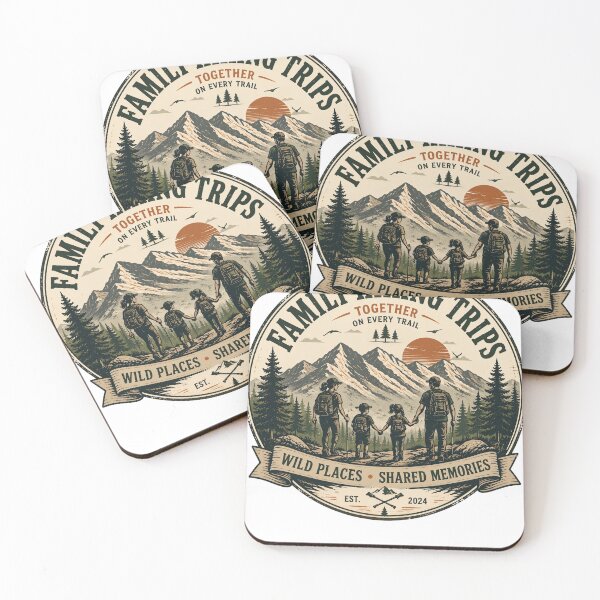 Item preview, Family Hiking Trips Together on Every Trail Adventure Badge designed and sold by TeeVerse27.