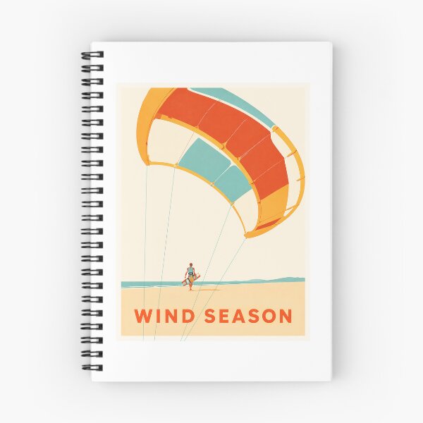 Item preview, Wind Season Vintage Kitesurf Travel Poster designed and sold by Islabonita..