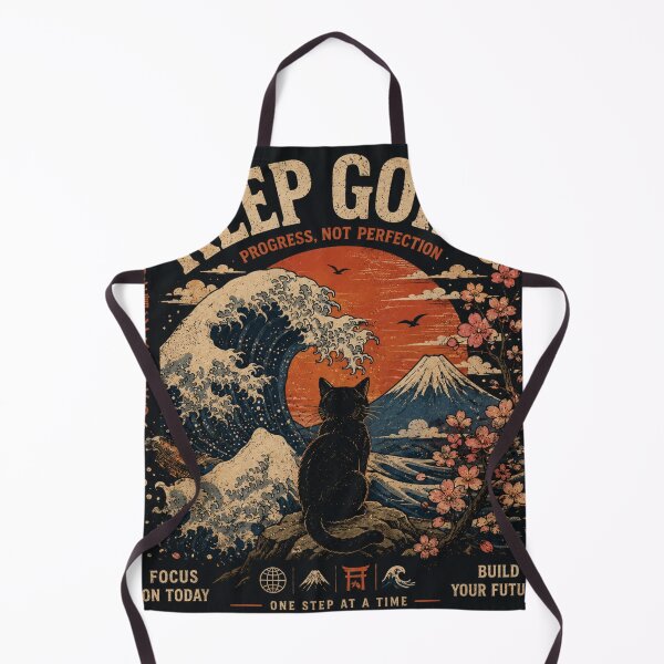 Item preview, Keep Going Vintage Japanese Cat Wave Retro Graphic designed and sold by irfanedysud.