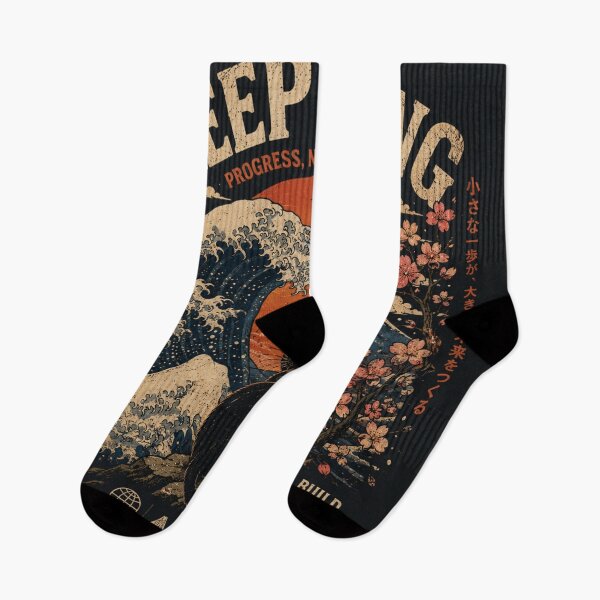 Item preview, Keep Going Vintage Japanese Cat Wave Retro Graphic designed and sold by irfanedysud.
