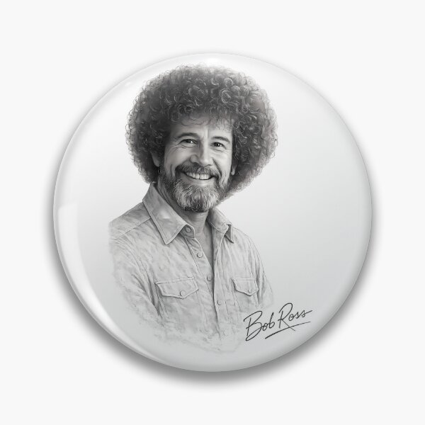 Artikelvorschau, Bob Ross handgezeichnetes Bleistiftporträt (Fanart) entworfen und verkauft von karamram.